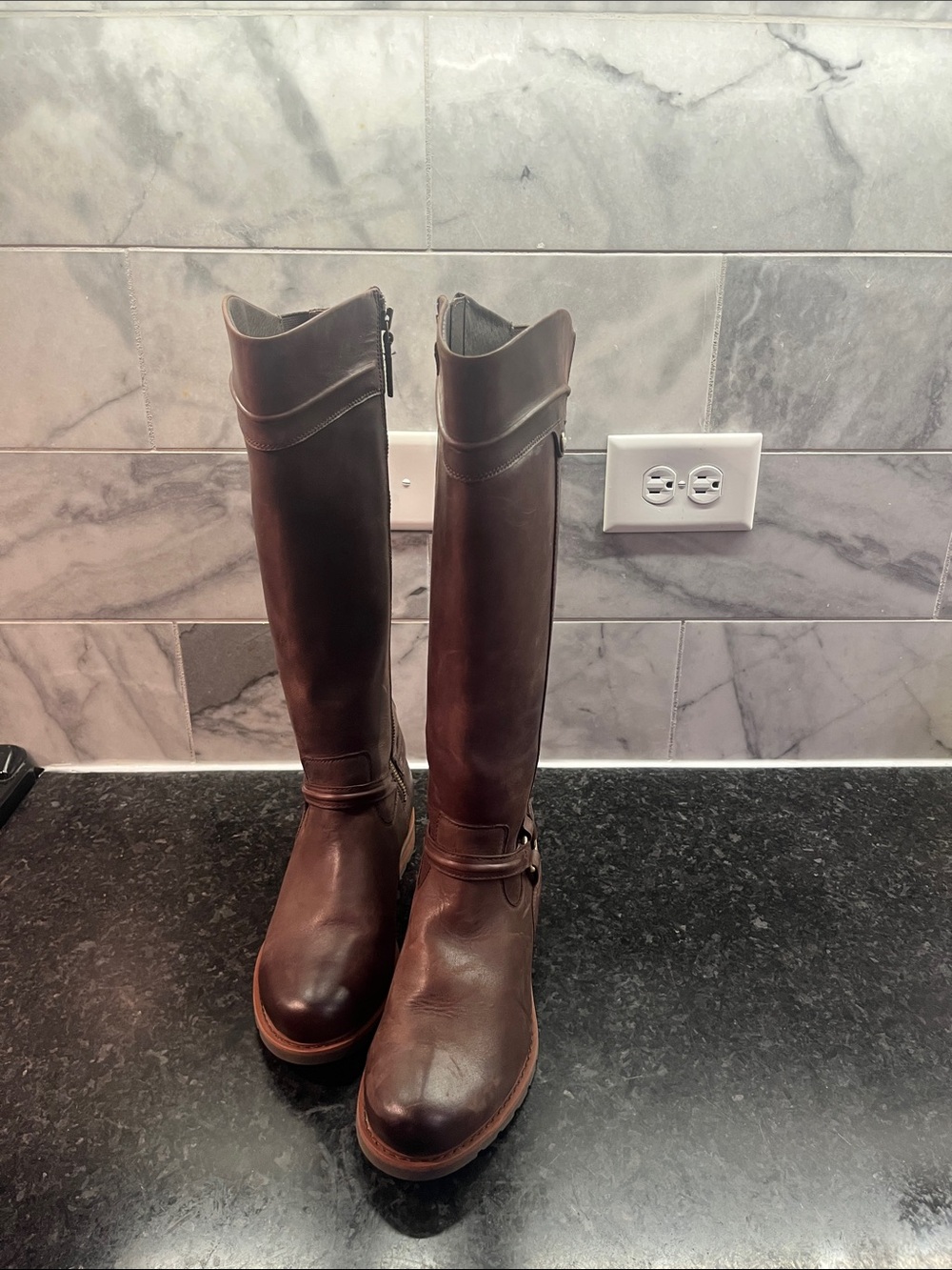 Ariat Brown Tall Leather Riding Boots
